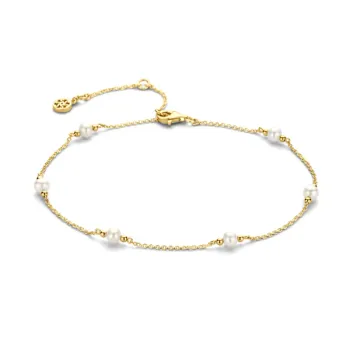 Athena Fußkettchen - Sterlingsilber vergoldet - Süßwasserperlen